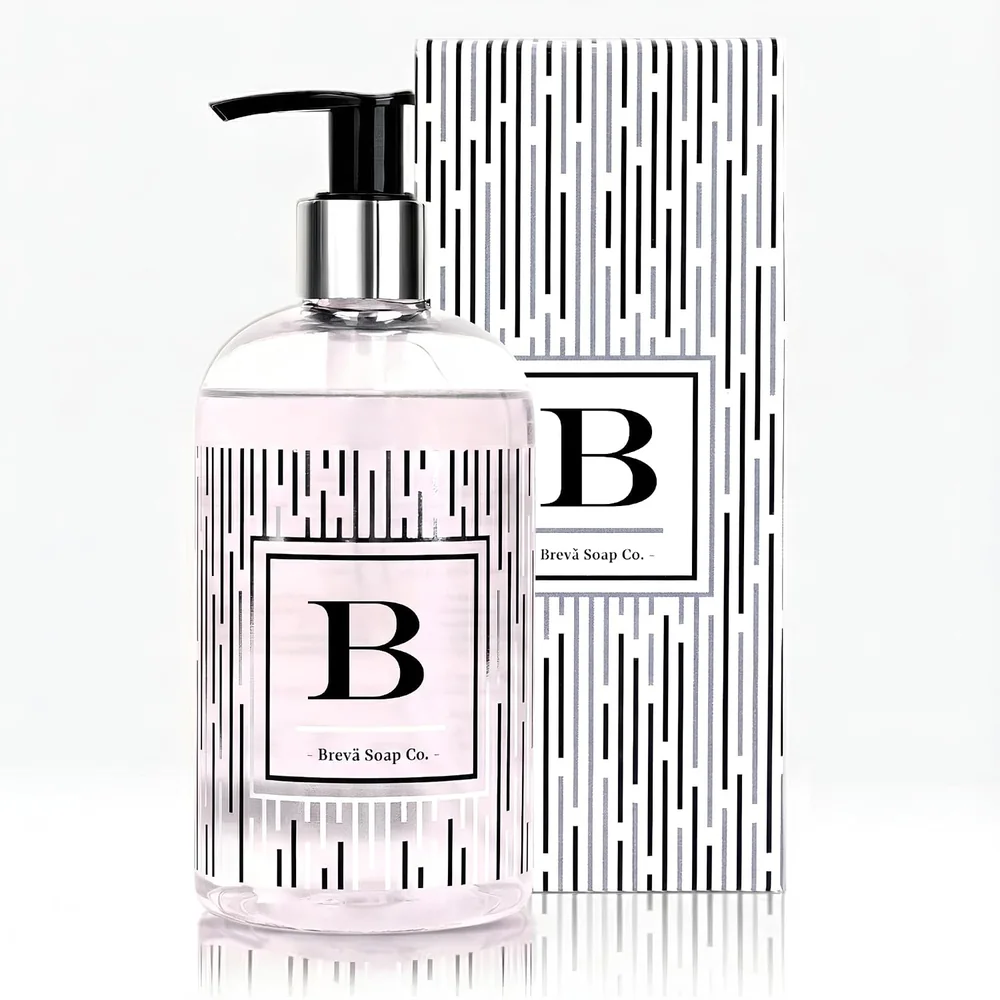 Brevä hand soap and gift box, letter B